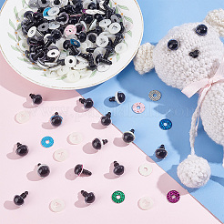 72 Sets 12 Colors Plastic Craft Eyes&nbsp;KY-PH0001-89