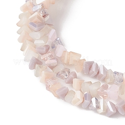 3Pcs Electroplate Glass Beads Stretch Bracelets&nbsp;BJEW-JB12033