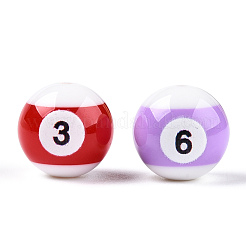 Opaque Resin Billiards Beads&nbsp;RESI-T057-01