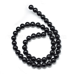 Synthetic Black Stone Bead Strands&nbsp;G-R345-4mm-35-1