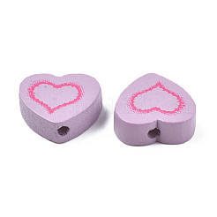 Spray Painted Maple Wood Beads&nbsp;WOOD-Q030-87E