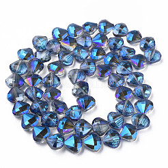 Electroplate Transparent Glass Beads Strands&nbsp;EGLA-N002-36-C02