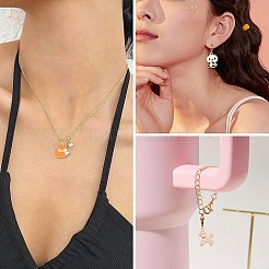 20Pcs 10 Styles Alloy Enamel Pendants&nbsp;ENAM-YW0009-20