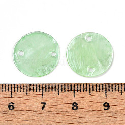 Dyed Natural Capiz Shell Disc Links Connector Charms&nbsp;SSHEL-WH0006-01A-6