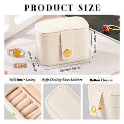 1Pc Rectangle PU Imitation Leather Jewelry Storage Boxes&nbsp;PAAG-TA0001-01A