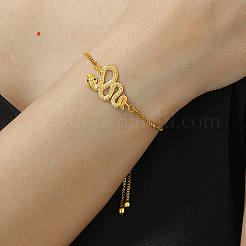 Link Brass Micro Pave Cubic Zirconia Slider Bracelets&nbsp;CY1858-1