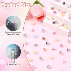 200G Frosted Baking Paint Crackle Glass Beads with Glitter Powder&nbsp;DGLA-YW0001-56A