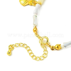 Starfish & Cross & Shell Alloy Charm Bracelet&nbsp;BJEW-FS00015