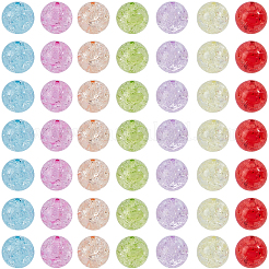 40Pcs Transparent Crackle Acrylic Beads&nbsp;PACR-PA0001-19