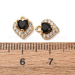 Valentine's Day Brass Micro Pave Cubic Zirconia Charms&nbsp;CU-K002-38G-M