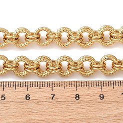8MM 304 Stainless Steel Twisted Double Rolo Chain Necklaces for Women&nbsp;NJEW-G194-05G-02