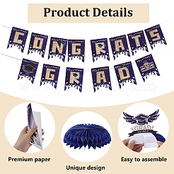 3Bags 3 Styles Graduation Season Paper Hanging Banners for Party Decorations&nbsp;AJEW-NB0009-40B