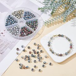 210Pcs 6 Colors Electroplated Natural Lava Rock Beads&nbsp;G-OC0001-97
