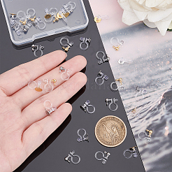 32Pcs 4 Style 304 Stainless Steel Plastic Clip-on Earring Findings&nbsp;STAS-DC0001-35