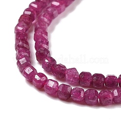 Lab Grown Red Corundum Beads Strands&nbsp;LS-G-C009-B13-1