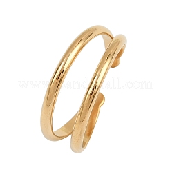 304 Stainless Steel Adjustable Open Cuff Rings for Women&nbsp;RJEW-K301-05G
