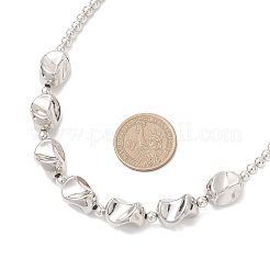 CCB Plastic Nuggets and Round Beaded Necklaces for Women&nbsp;NJEW-JN05754