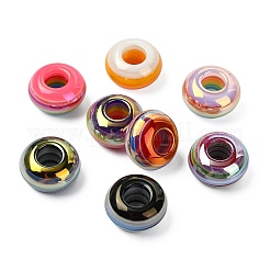 35Pcs 7 Colors Stripe Resin European Beads&nbsp;RESI-CJ0005-16