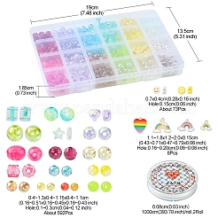 DIY Rainbow Color Pride Bracelet Making Kit&nbsp;OACR-FS0004-20