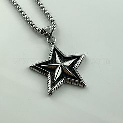 Stylish 304 Stainless Steel Punk Star Unisex Pendant Necklace&nbsp;MI2754