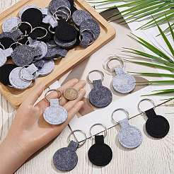 30Pcs 3 Colors Polyester Keychains&nbsp;KEYC-SP0001-62
