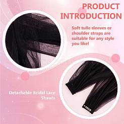 Polyester Bridal Lace Shawls&nbsp;AJEW-WH0270-256