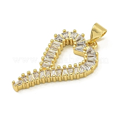 Rack Plating Brass Pave Cubic Zirconia Pendants&nbsp;KK-U029-10G-01