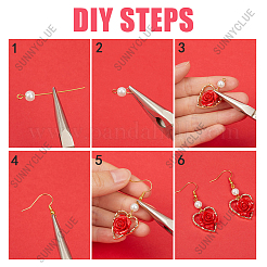 Valentine's Day Theme DIY Dangle Earring Making Kit&nbsp;DIY-SC0028-96