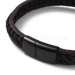 Leather Braided Cord Bracelet&nbsp;BJEW-F460-07EB
