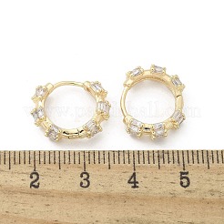 Brass Glass Hoop Earrings&nbsp;EJEW-Q014-23G