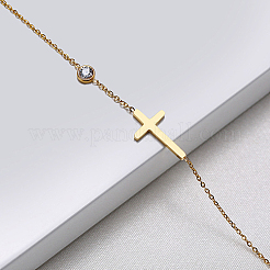 201 Stainless Steel Cross Pendant Necklace&nbsp;MB5572-1