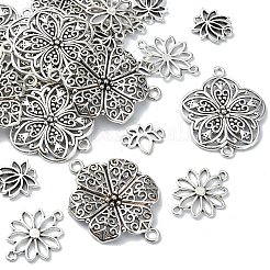 25Pcs 5 Styles Tibetan Style Alloy Connector Charms&nbsp;TIBE-YW0001-60