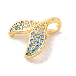 Brass Cubic Zirconia Pendants&nbsp;KK-M278-10G-02