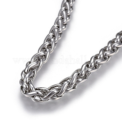 Non-Tarnish 304 Stainless Steel Wheat Chain Necklaces&nbsp;NJEW-F242-14P-C