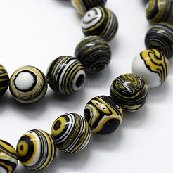 Synthetic Malachite Beads Strands&nbsp;G-I199-32-8mm-B
