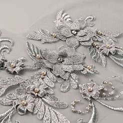 3D Flower Organgza Polyester Embroidery Ornament Accessories&nbsp;DIY-WH0308-243A