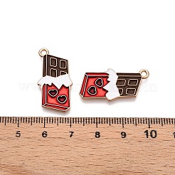 Valentine's Day Theme Alloy Enamel Pendants&nbsp;ENAM-T020-50B-01