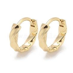 Brass Twist Hoop Earrings&nbsp;EJEW-Z102-39G