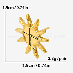 Fashionable 304 Stainless Steel Irregular Heart with Sun Stud Earrings&nbsp;OV7222-2