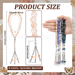 5Pcs 5 Colors Alloy Charm Bracelets&nbsp;BJEW-PH0004-68