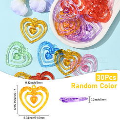 30Pcs Transparent Acrylic Pendants&nbsp;OACR-SP0001-88