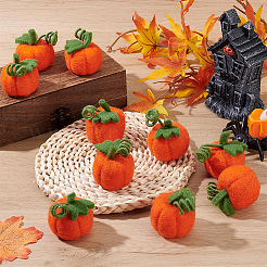 Pumpkin Handmade Wool Felt Ornament&nbsp;DIY-WH0504-793A-01