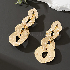 Alloy Twist Dangle Stud Earrings&nbsp;FS-WG09946-01