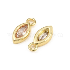 Brass Pave Clear Cubic Zirconia Pendants&nbsp;CU-CBAD306-05G