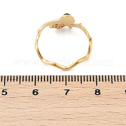 Leaf 304 Stainless Steel Open Cuff Rings&nbsp;RJEW-Z078-05G