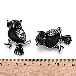 Alloy with Black Glass Pendants&nbsp;PALLOY-N176-24