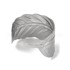 Leaf 304 Stainless Steel Bangles for Women&nbsp;BJEW-B104-09P
