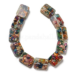 Dyed Natural Imperial Jasper with Resin Beads Strands&nbsp;G-G083-F05-01