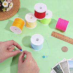 6 Rolls 6 Colors Nylon Chinese Knot Cord&nbsp;NWIR-PH0002-54