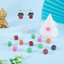 40Pcs Printed Opaque Acrylic Beads&nbsp;MACR-PA0001-86